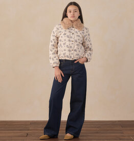 Rylee + Cru LLC TEEN BAGGY WIDE LEG DENIM DARK INDIGO