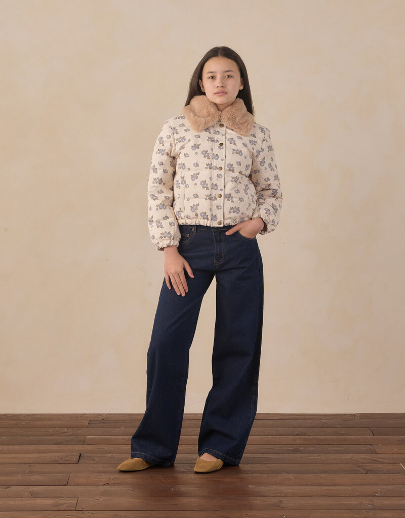 Rylee + Cru LLC TEEN BAGGY WIDE LEG DENIM DARK INDIGO