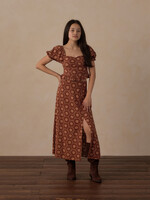Rylee + Cru LLC TEEN MIDI SKIRT BRICK DAISIES