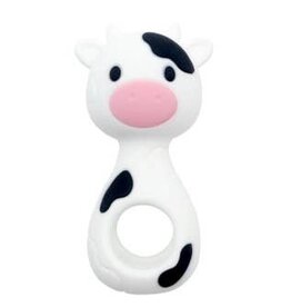 Three Hearts & Co. Bpa All Silicone Cow Rattle