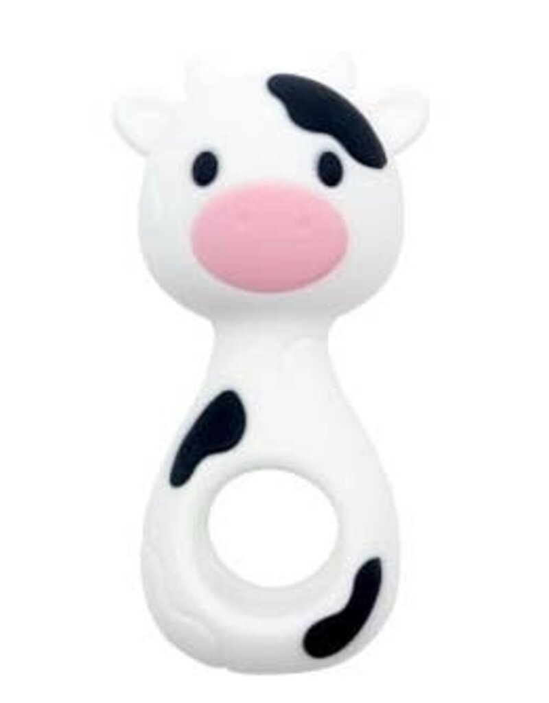 Three Hearts & Co. Bpa All Silicone Cow Rattle