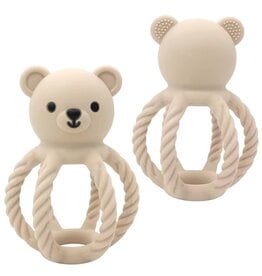 Three Hearts & Co. Bpa All Silicone Bear Rattle