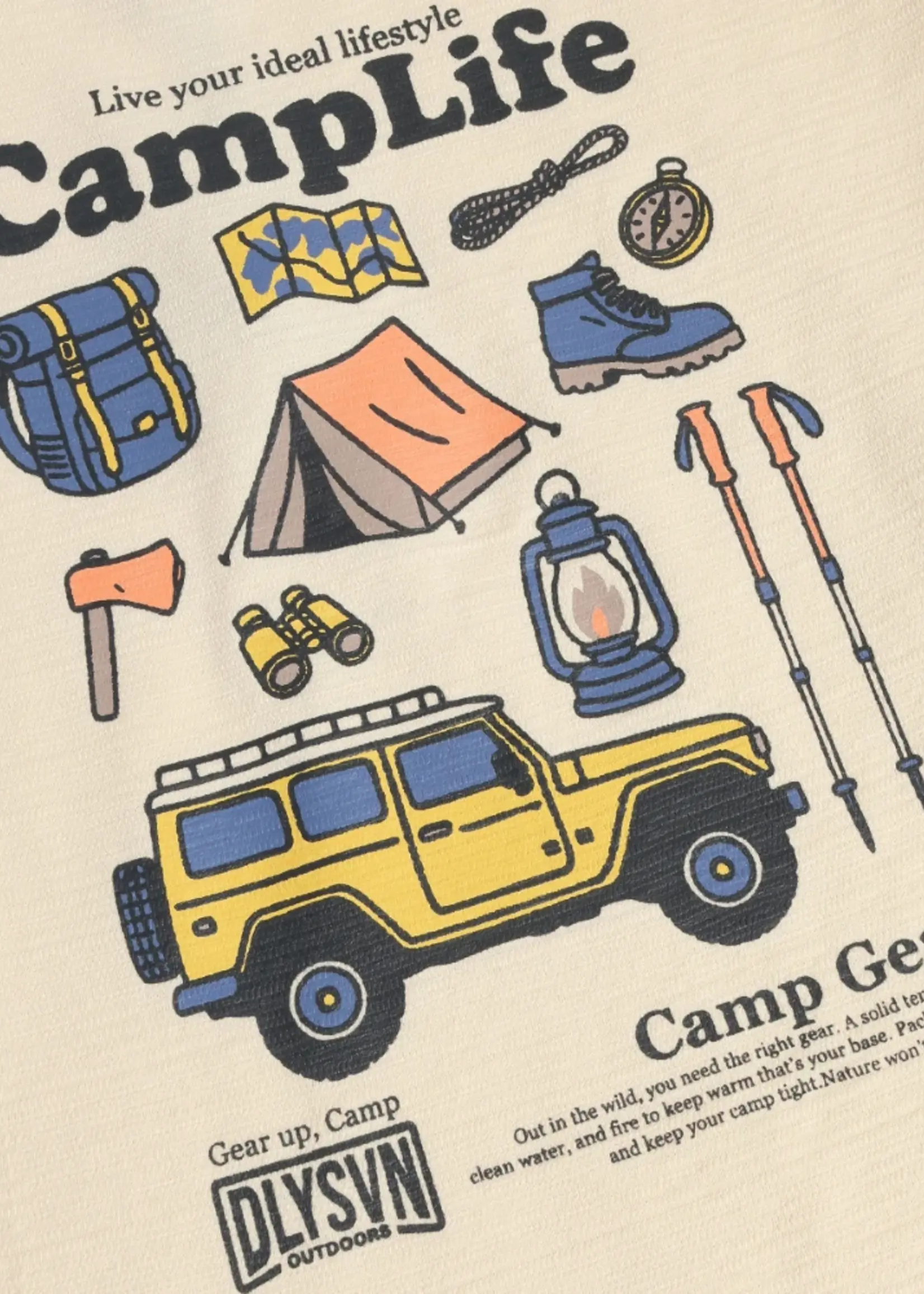 Robo Kidswear T-SHIRT LONGSLEEVE BACKPRINT CAMP LIFE