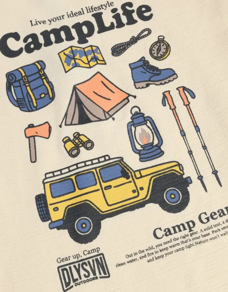 Robo Kidswear T-SHIRT LONGSLEEVE BACKPRINT CAMP LIFE