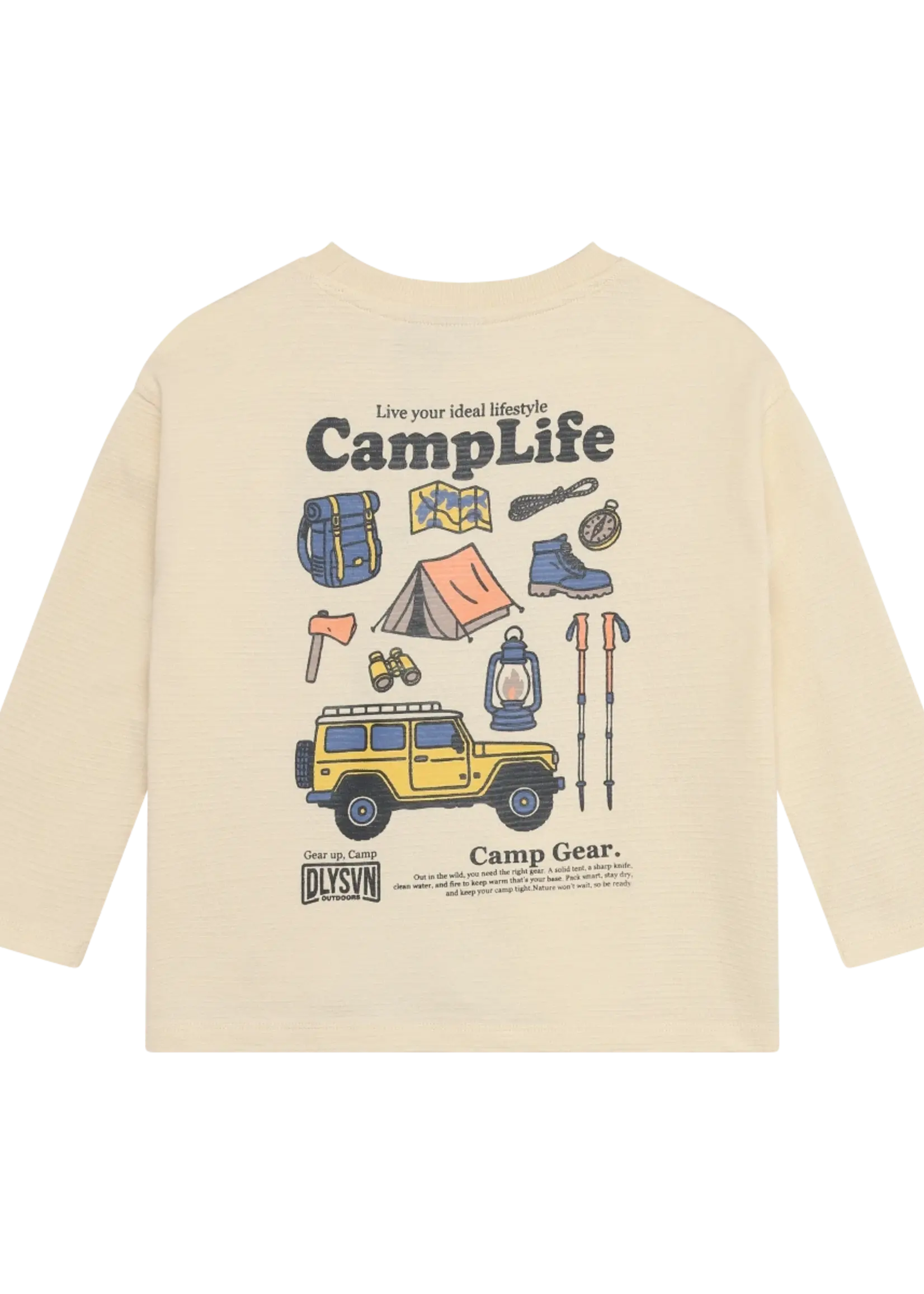 Robo Kidswear T-SHIRT LONGSLEEVE BACKPRINT CAMP LIFE