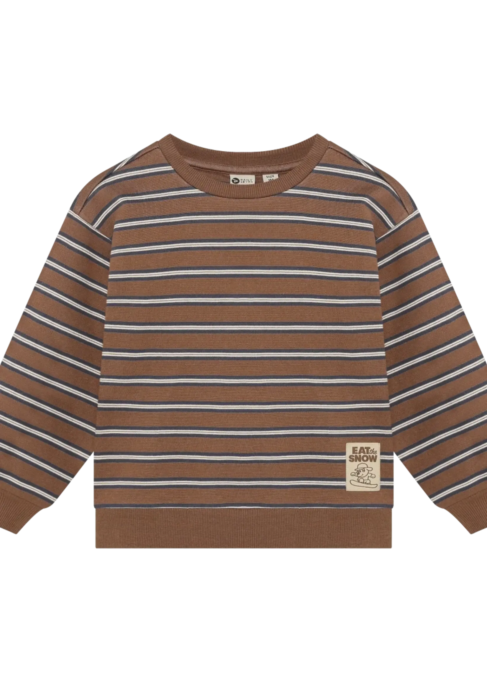 Robo Kidswear OVERSIZED SWEATER STRIPED ALMOND BROWN