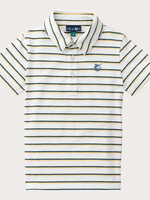 Prodoh S/S Too Cool For School Polo Ochre Tapestry Stripe