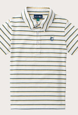 Prodoh S/S Too Cool For School Polo Ochre Tapestry Stripe