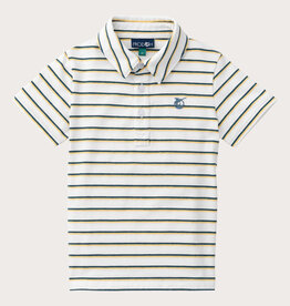 Prodoh S/S Too Cool For School Polo Ochre Tapestry Stripe