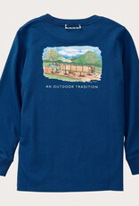 Prodoh L/S Cotton T-Shirt Navy Peony