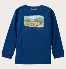Prodoh L/S Cotton T-Shirt Navy Peony