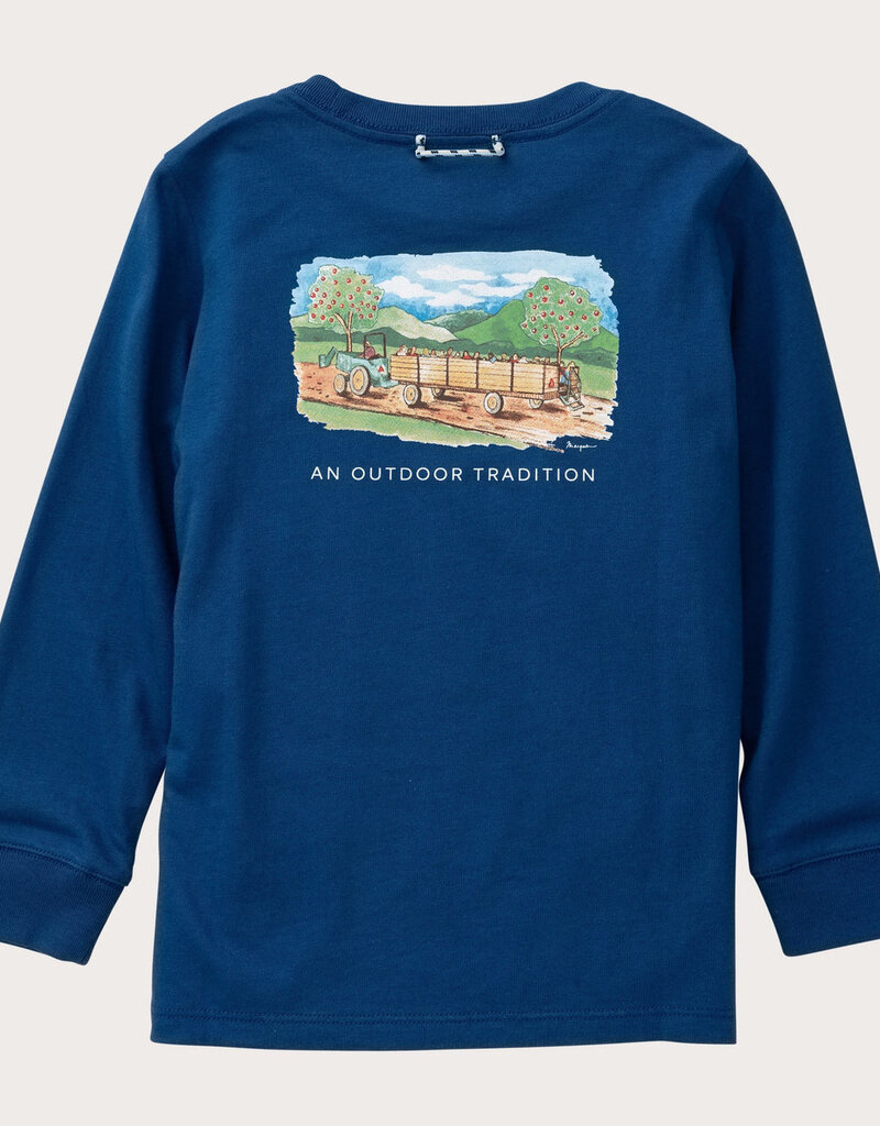 Prodoh L/S Cotton T-Shirt Navy Peony