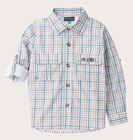 Prodoh Founders Kids L/S Fishing Shirt Arona Sullivans Island Plaid