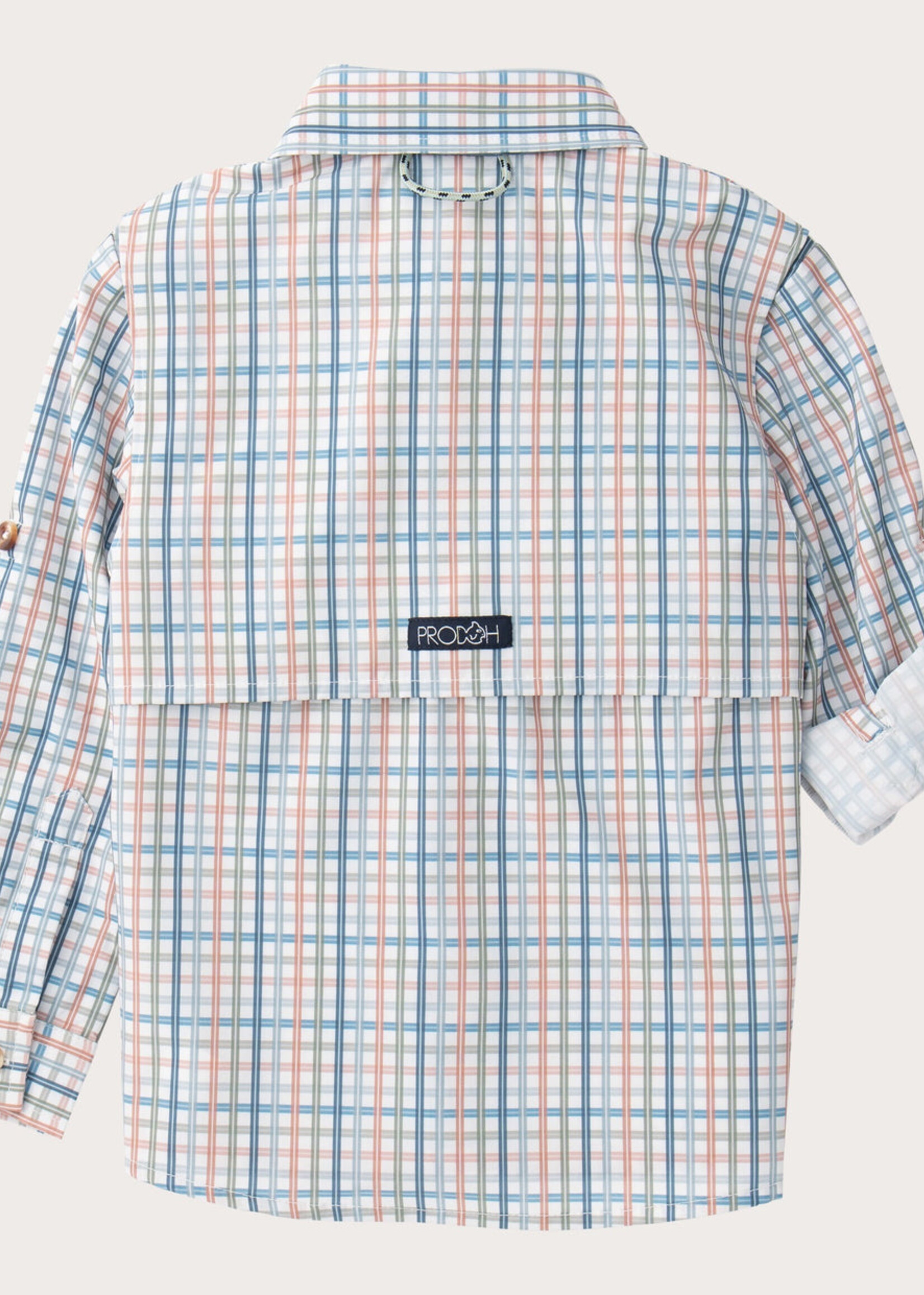 Prodoh Founders Kids L/S Fishing Shirt Arona Sullivans Island Plaid