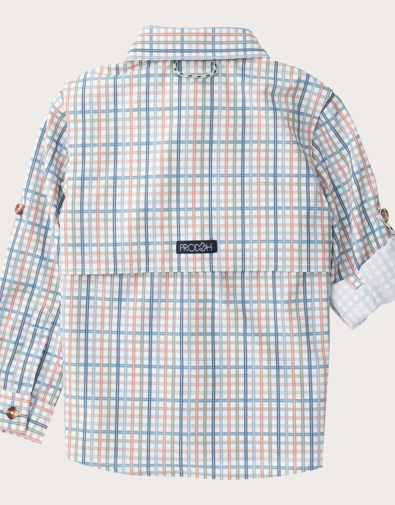 Prodoh Founders Kids L/S Fishing Shirt Arona Sullivans Island Plaid