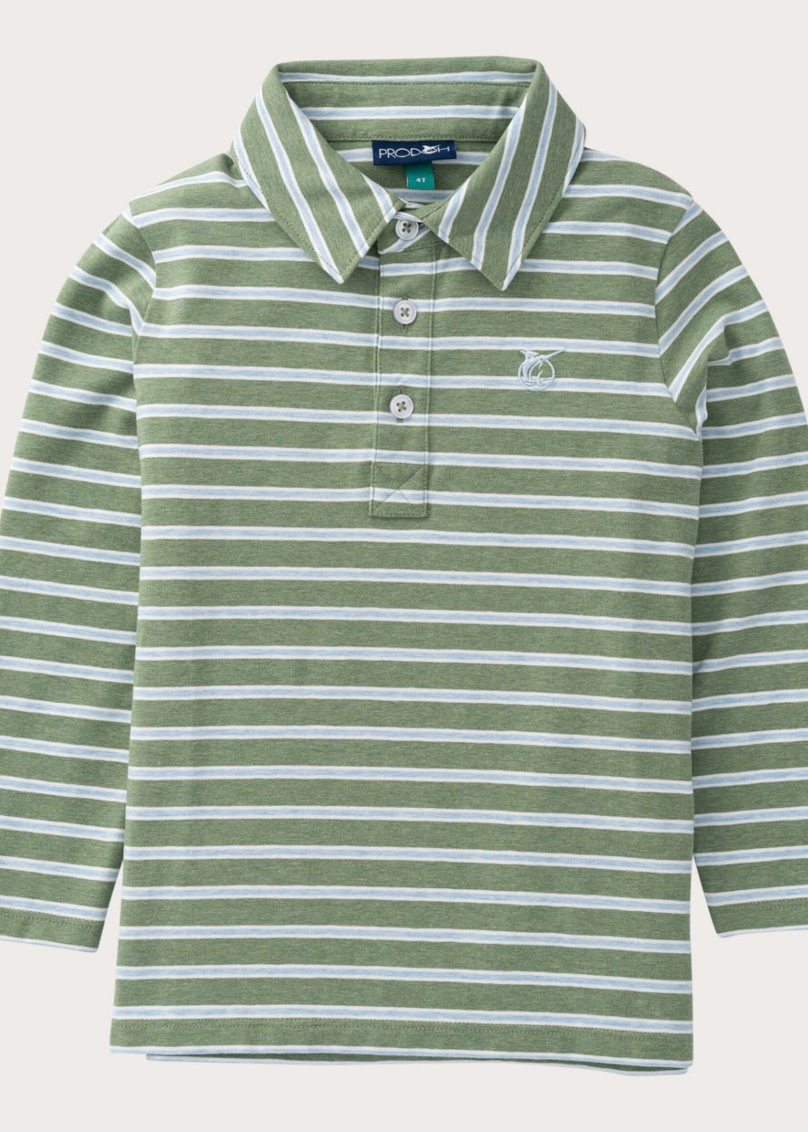 Prodoh L/S Too Cool for School Polo Hedge Cashmere Blue Stripe