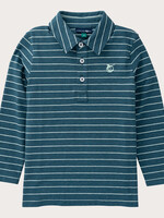 Prodoh L/S Too Cool for School Polo Tapestry Mist Green Stripe