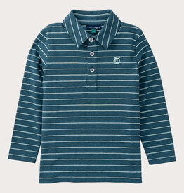 Prodoh L/S Too Cool for School Polo Tapestry Mist Green Stripe