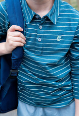 Prodoh L/S Too Cool for School Polo Tapestry Mist Green Stripe