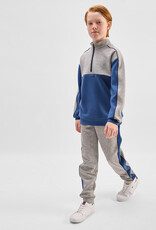 miles the label L/S MOCK NECK SWEATSHIRT GREY BLUE BLOCK