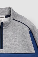 miles the label L/S MOCK NECK SWEATSHIRT GREY BLUE BLOCK