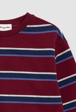 miles the label L/S CREW NECK SWEATSHIRT BURGUNDY STRIPE