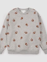 miles the label L/S CREW NECK SWEATSHIRT w/FOOTBALLS