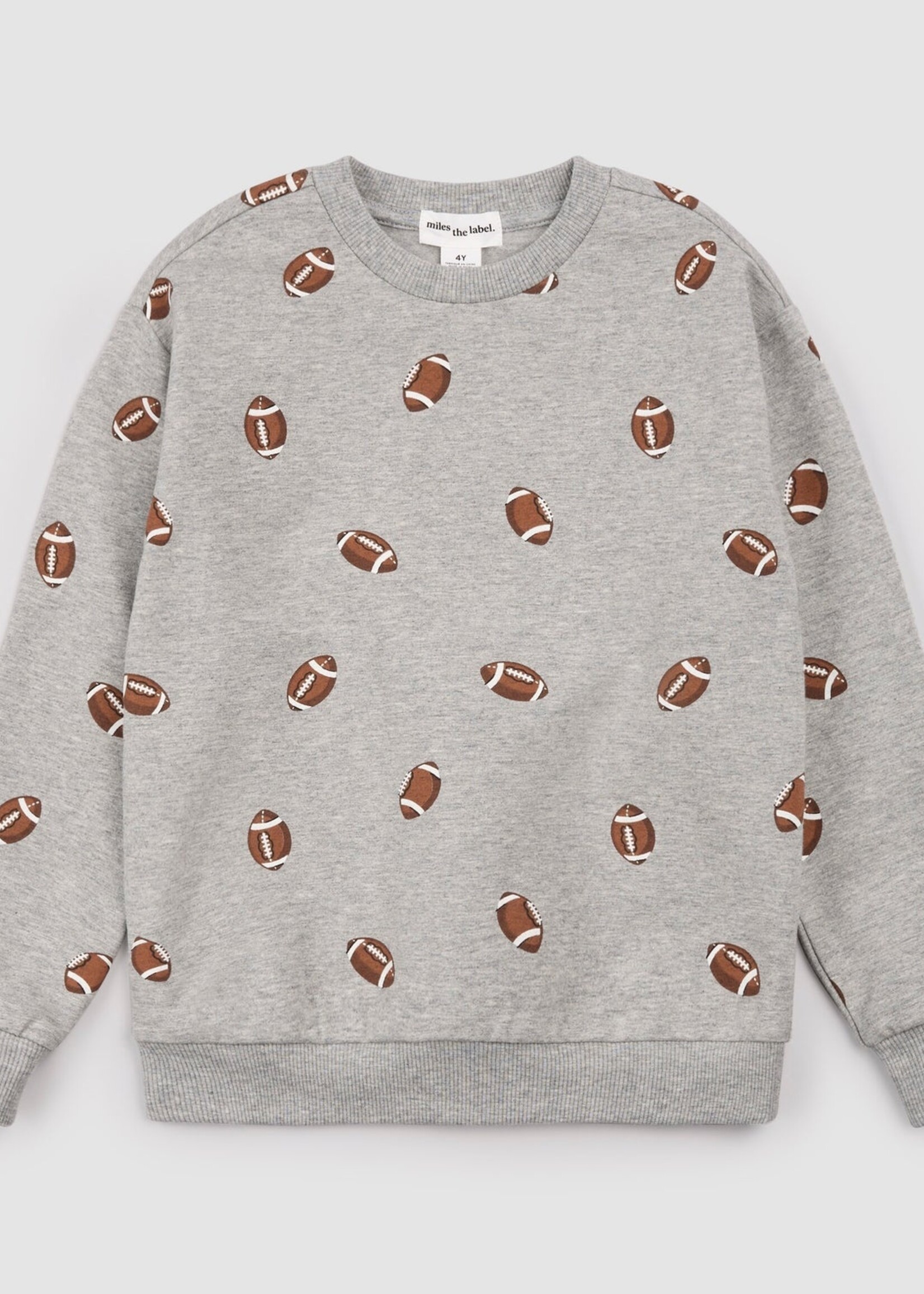 miles the label L/S CREW NECK SWEATSHIRT w/FOOTBALLS