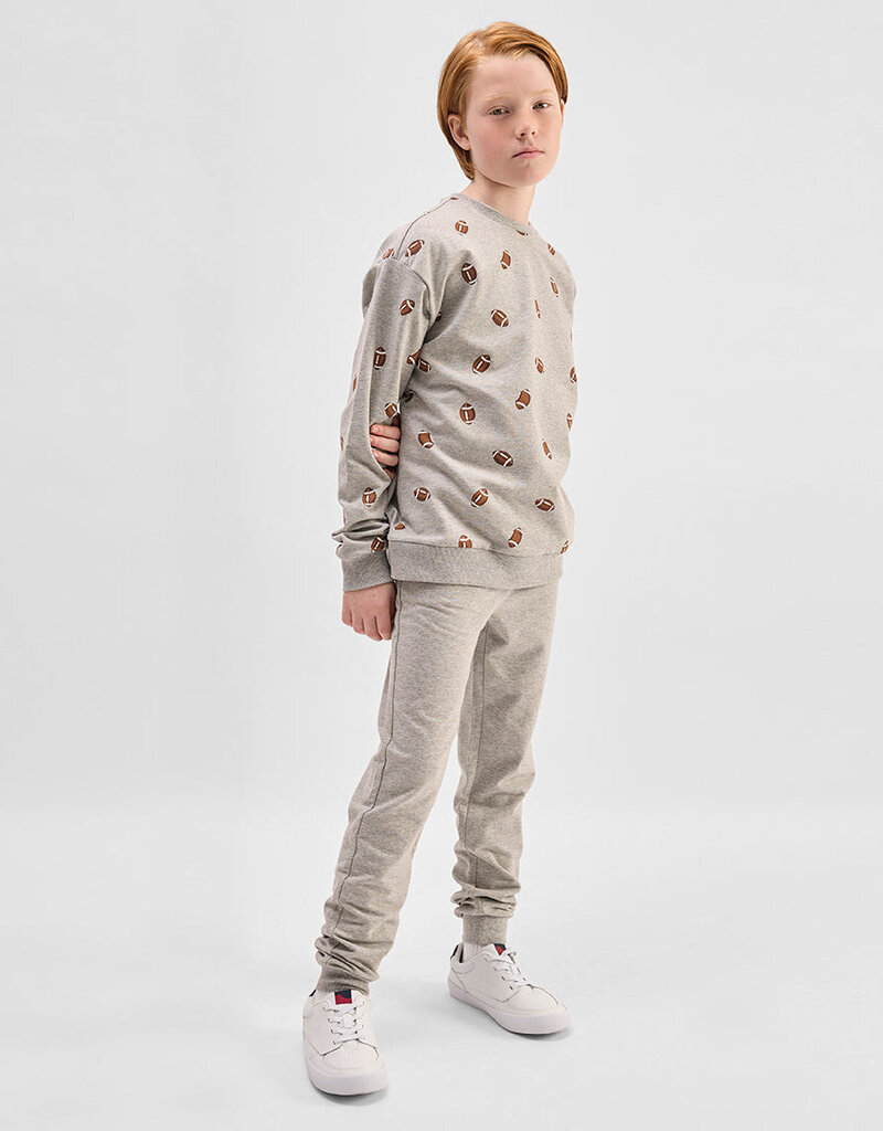miles the label L/S CREW NECK SWEATSHIRT w/FOOTBALLS
