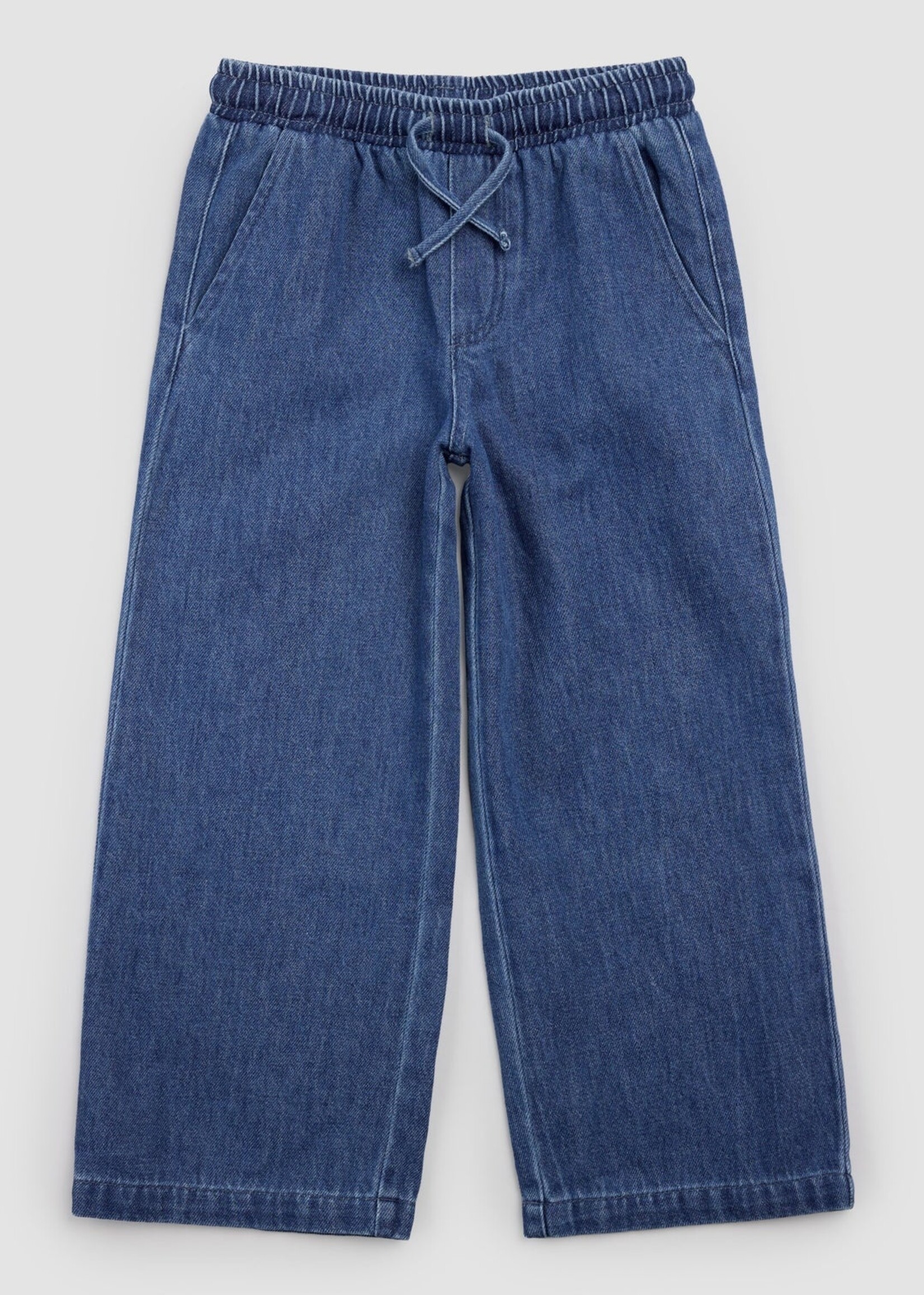 miles the label WIDE LEG DENIM PANT WOVEN BLUE DENIM