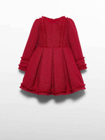 Abel & Lula Red Tweed Sequin Dress