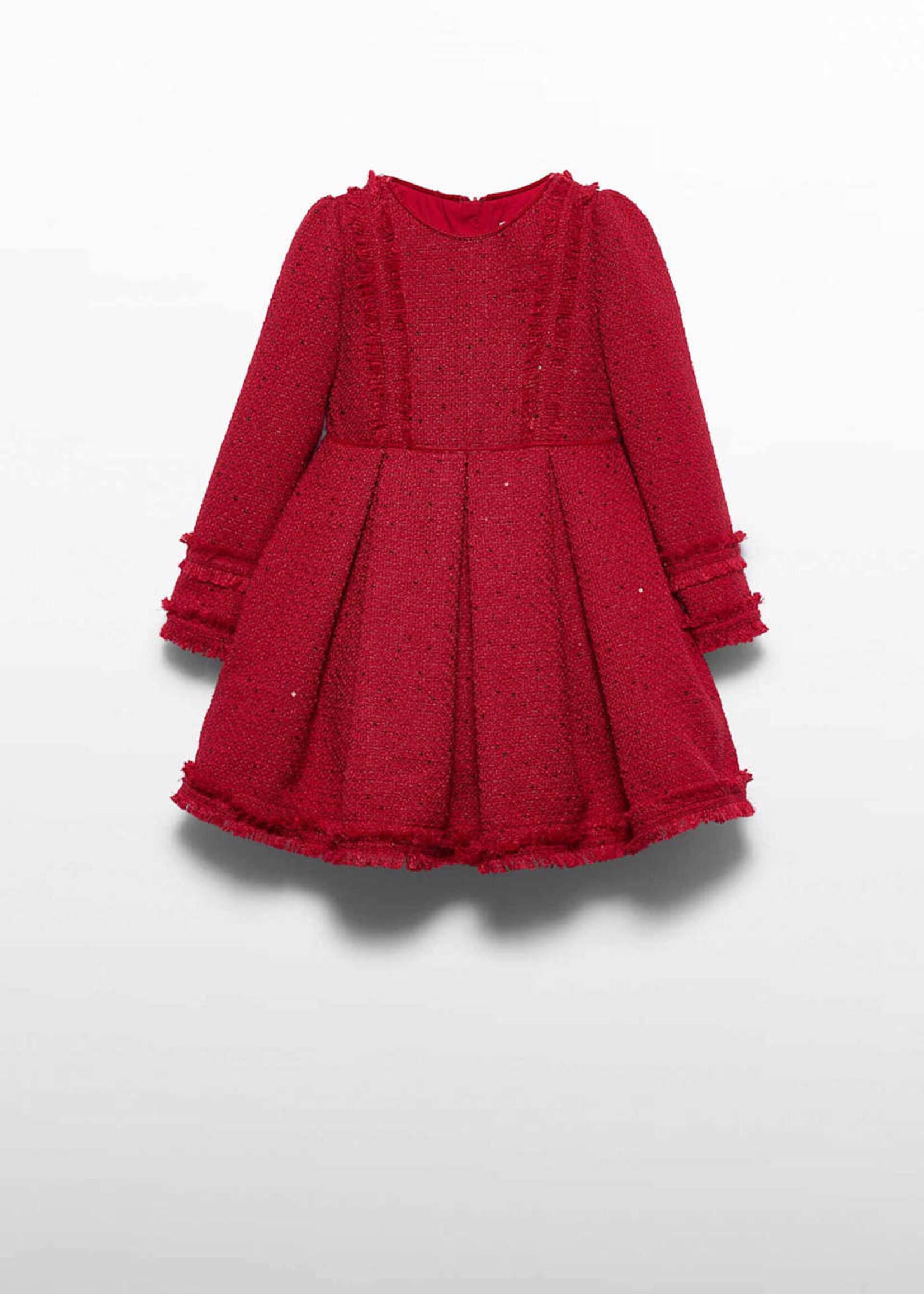 Abel & Lula Red Tweed Sequin Dress