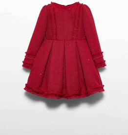 Abel & Lula Red Tweed Sequin Dress