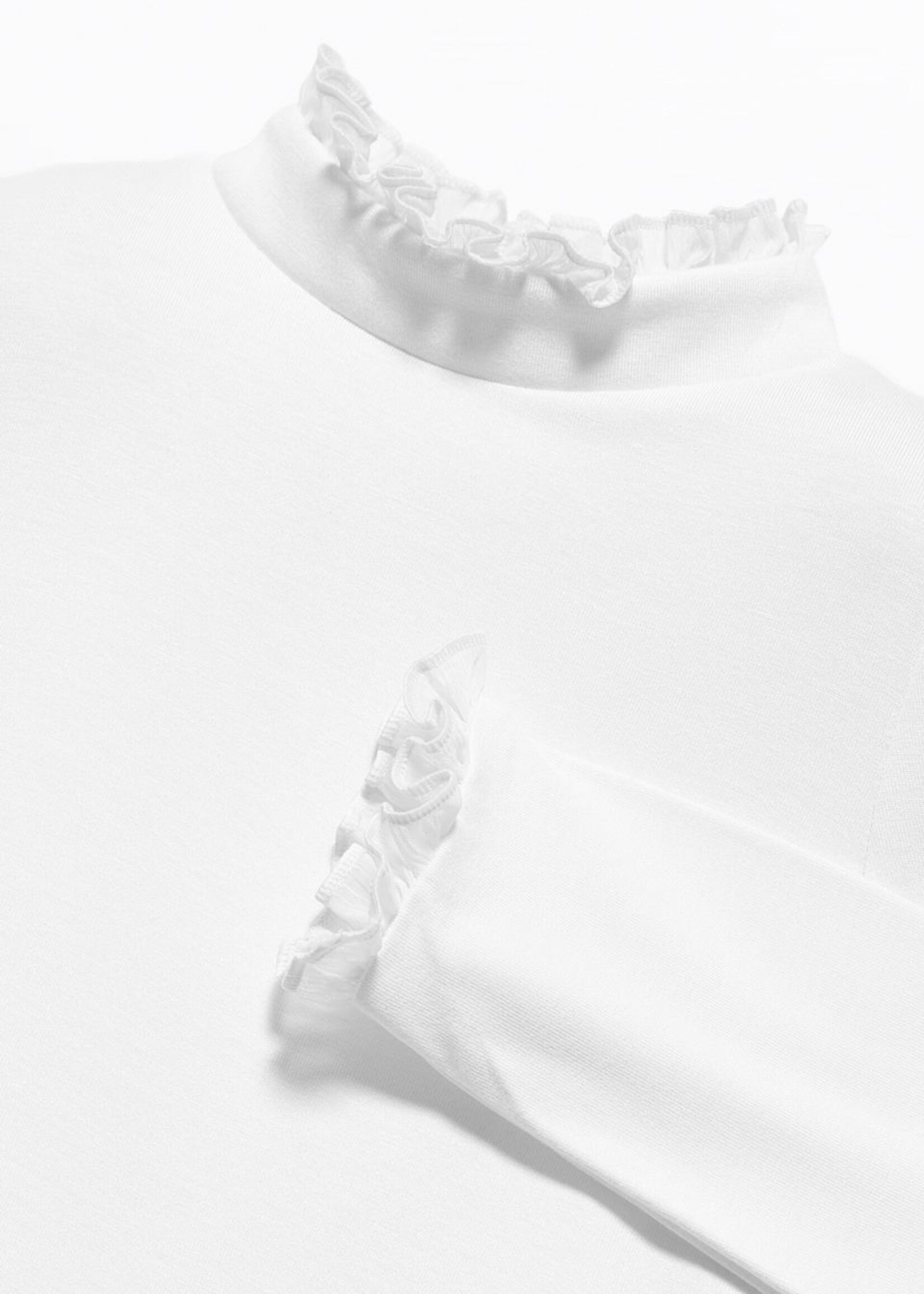 Abel & Lula Cream Lace Collard Top