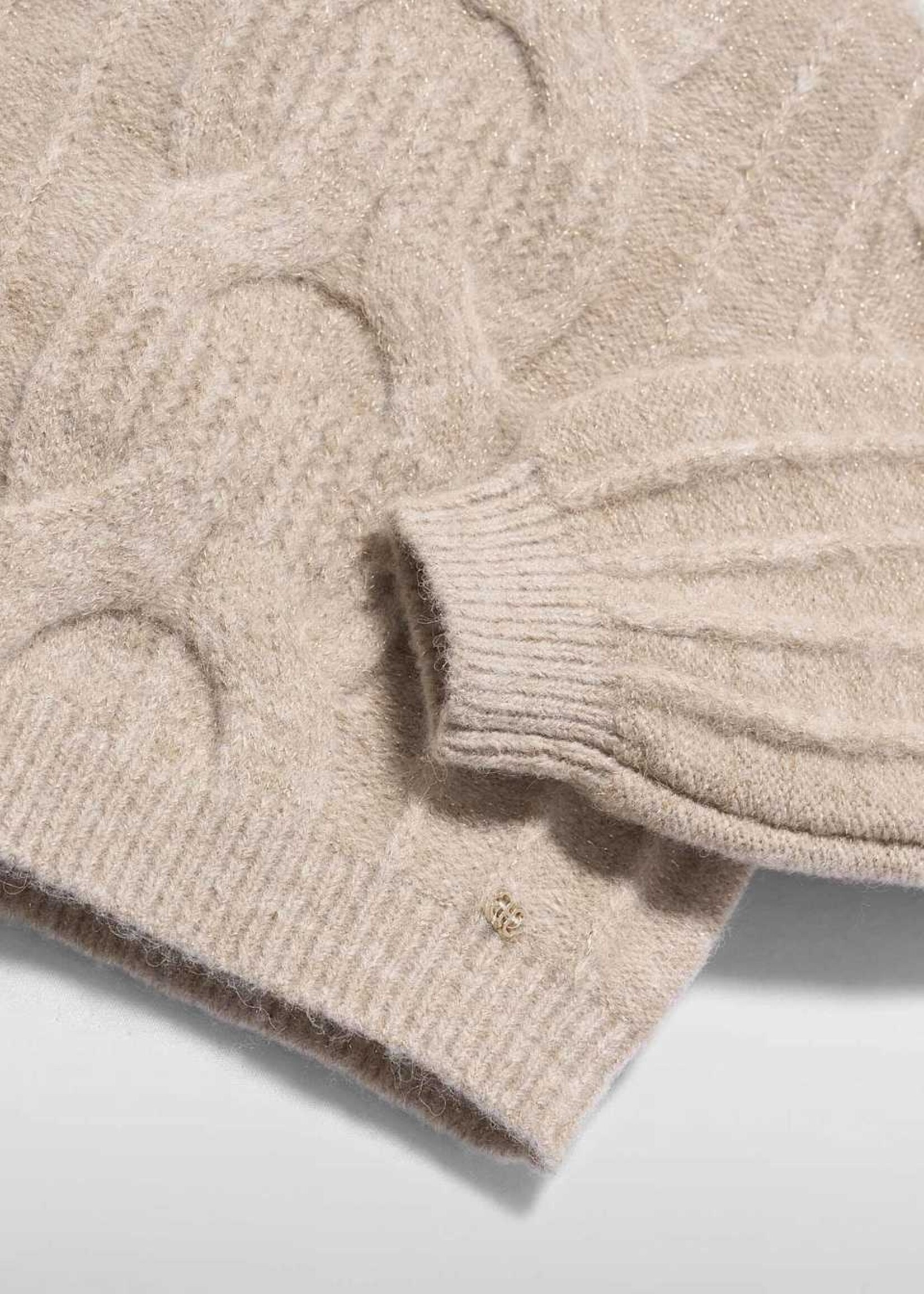 Abel & Lula Soft Cable Knit Sweater Oat