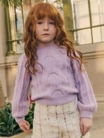 Abel & Lula Cable Knit Soft Sweater Lilac