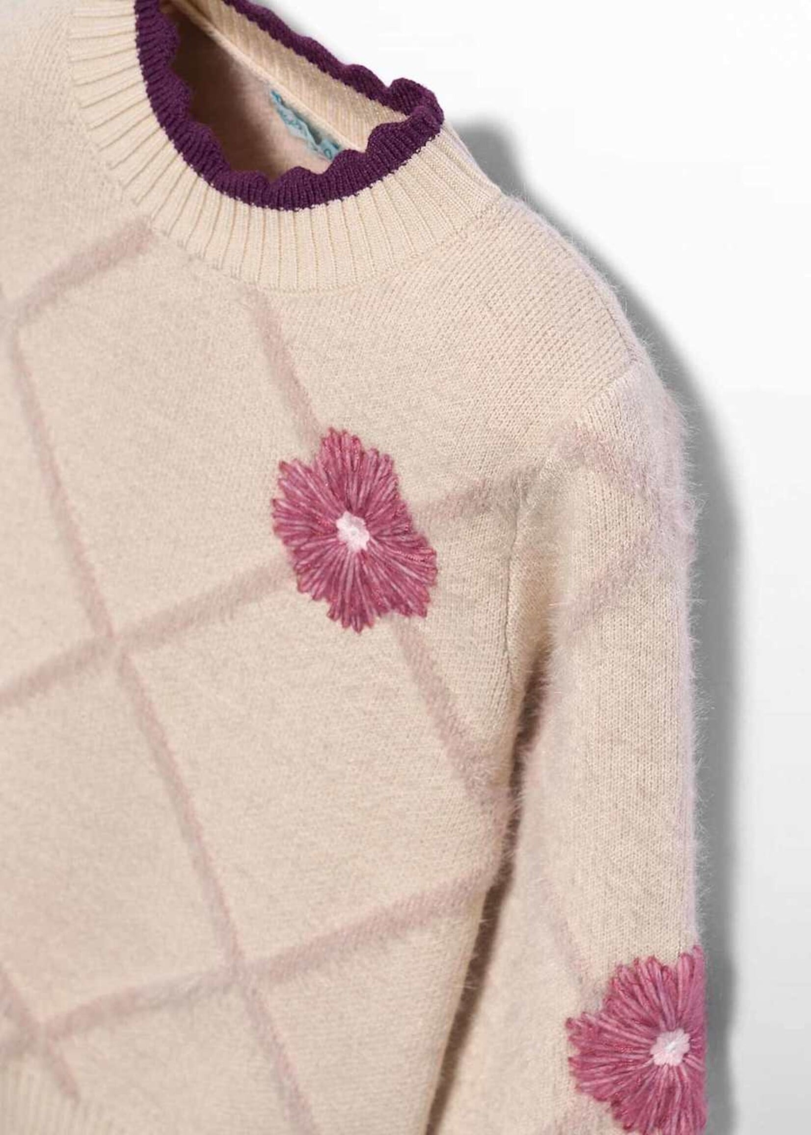 Abel & Lula Diamond Flower Sweater