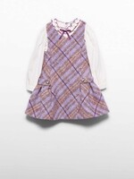 Abel & Lula Plaid Lilac Dress w/Blouse