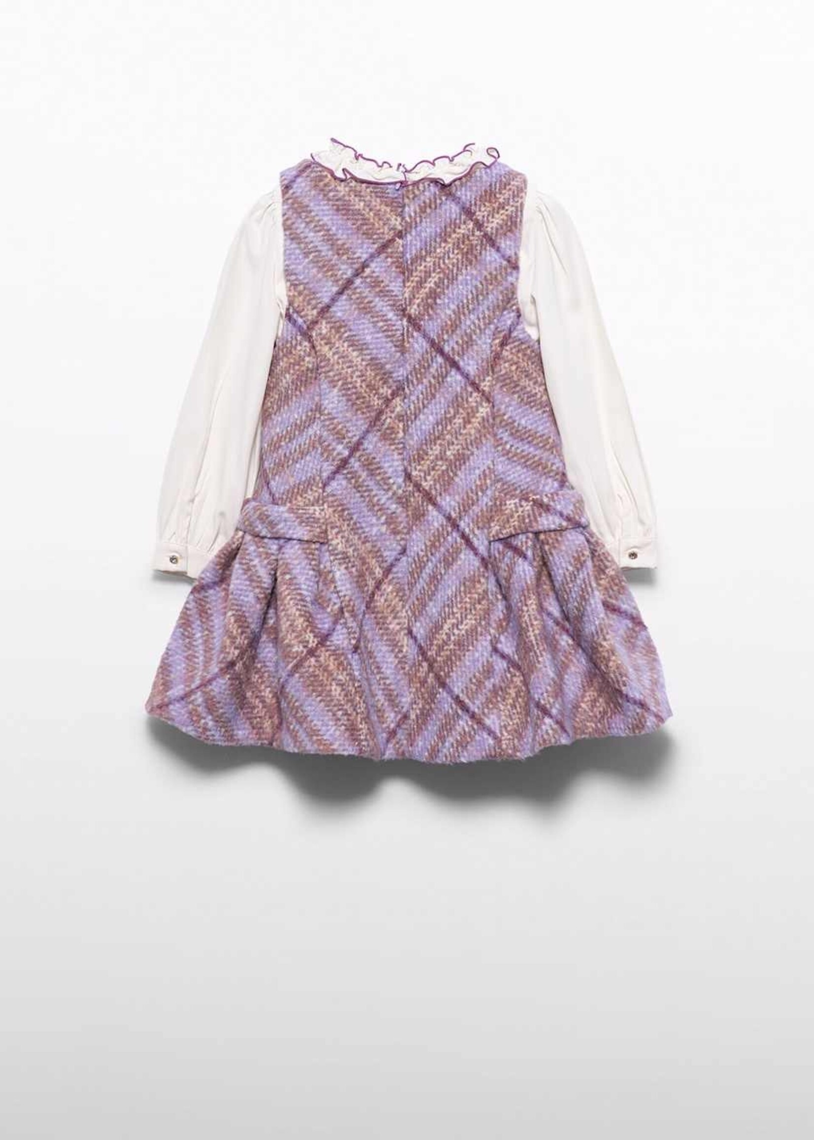 Abel & Lula Plaid Lilac Dress w/Blouse