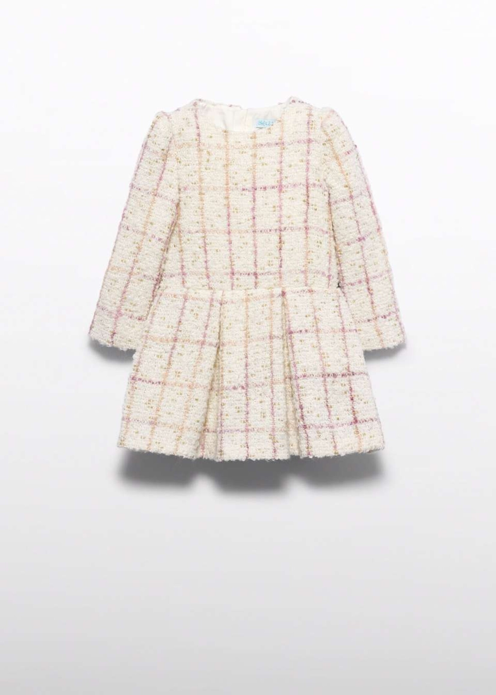 Abel & Lula Ivory Plaid Tweed Dress