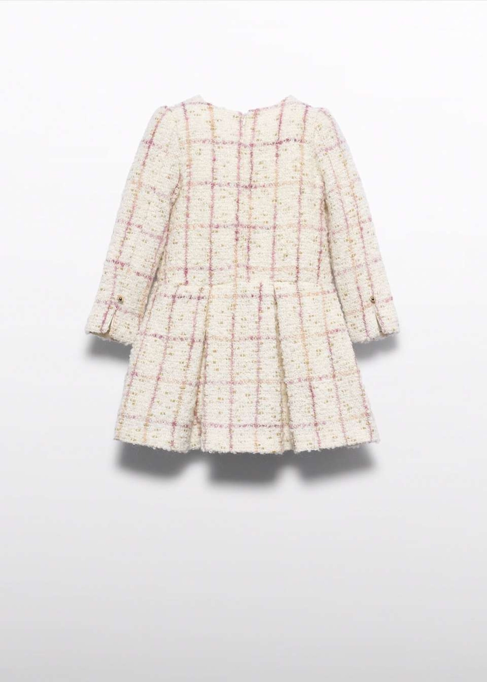 Abel & Lula Ivory Plaid Tweed Dress