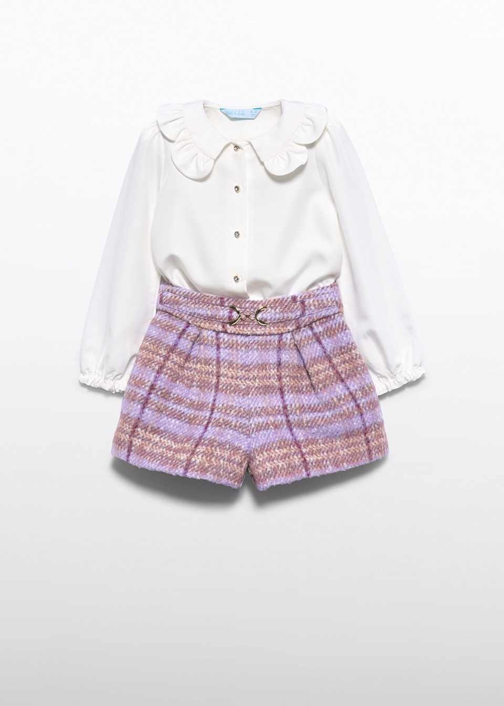 Abel & Lula Plaid Lilac Short Set