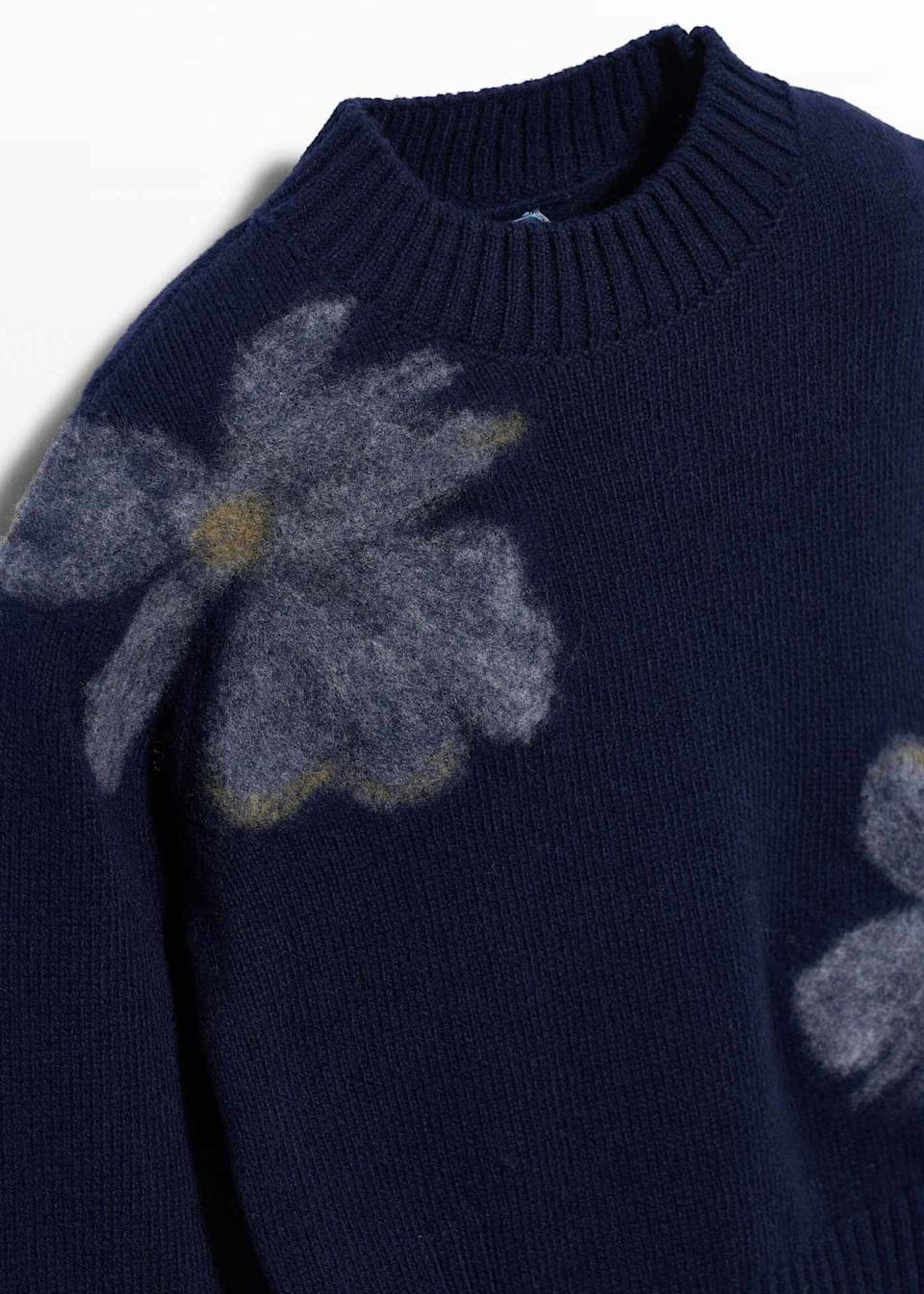 Abel & Lula Wool Embroidered Sweater Black