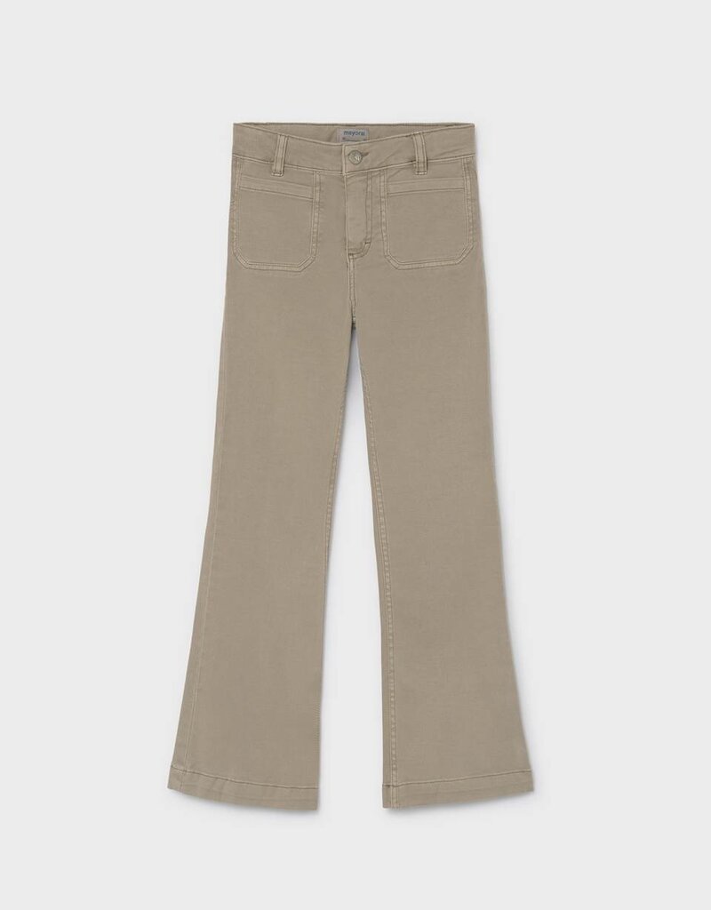 Mayoral Flare Twill Pants Sand