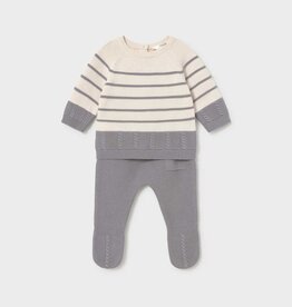 Mayoral Knit Grey/Cream 2 Piece Set