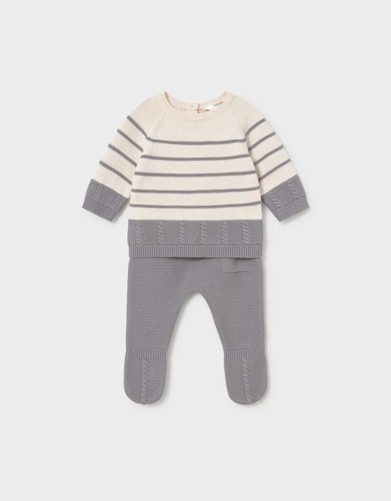 Mayoral Knit Grey/Cream 2 Piece Set