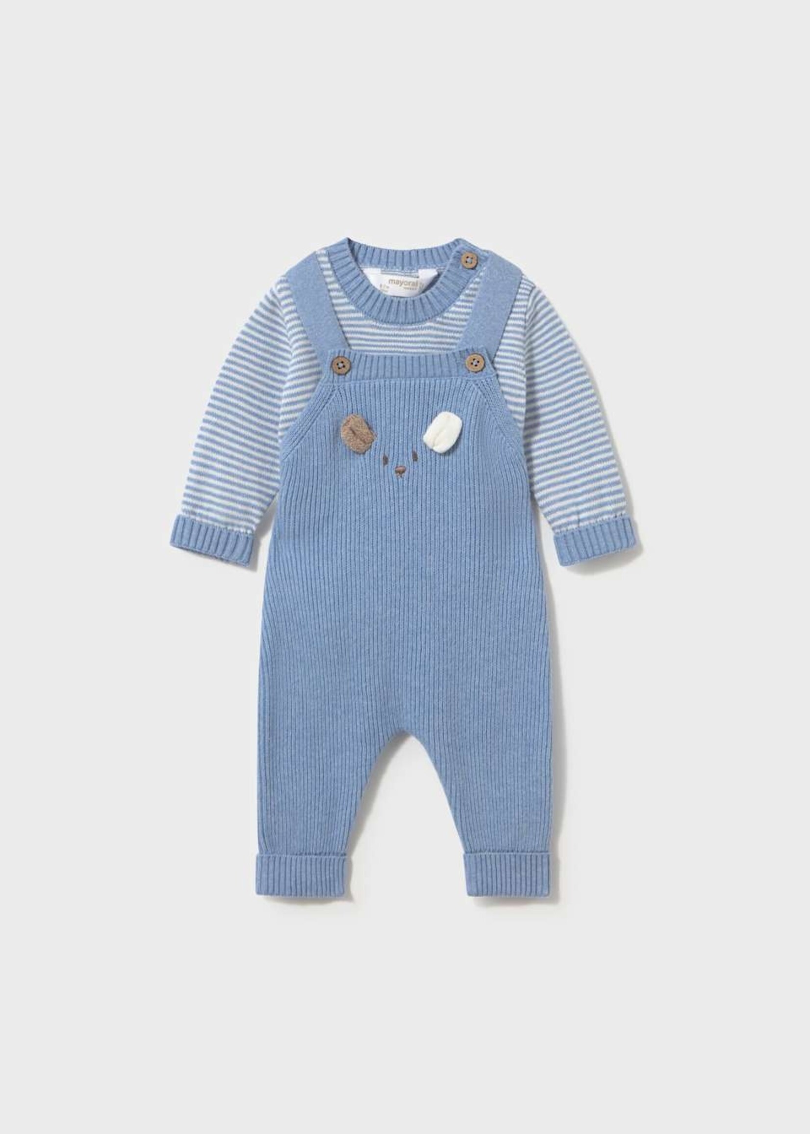 Mayoral Knit Overall Sweater Set