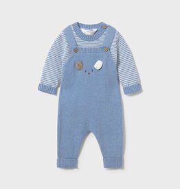 Mayoral Knit Overall Sweater Set
