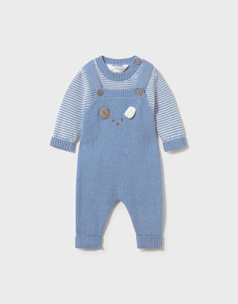 Mayoral Knit Overall Sweater Set