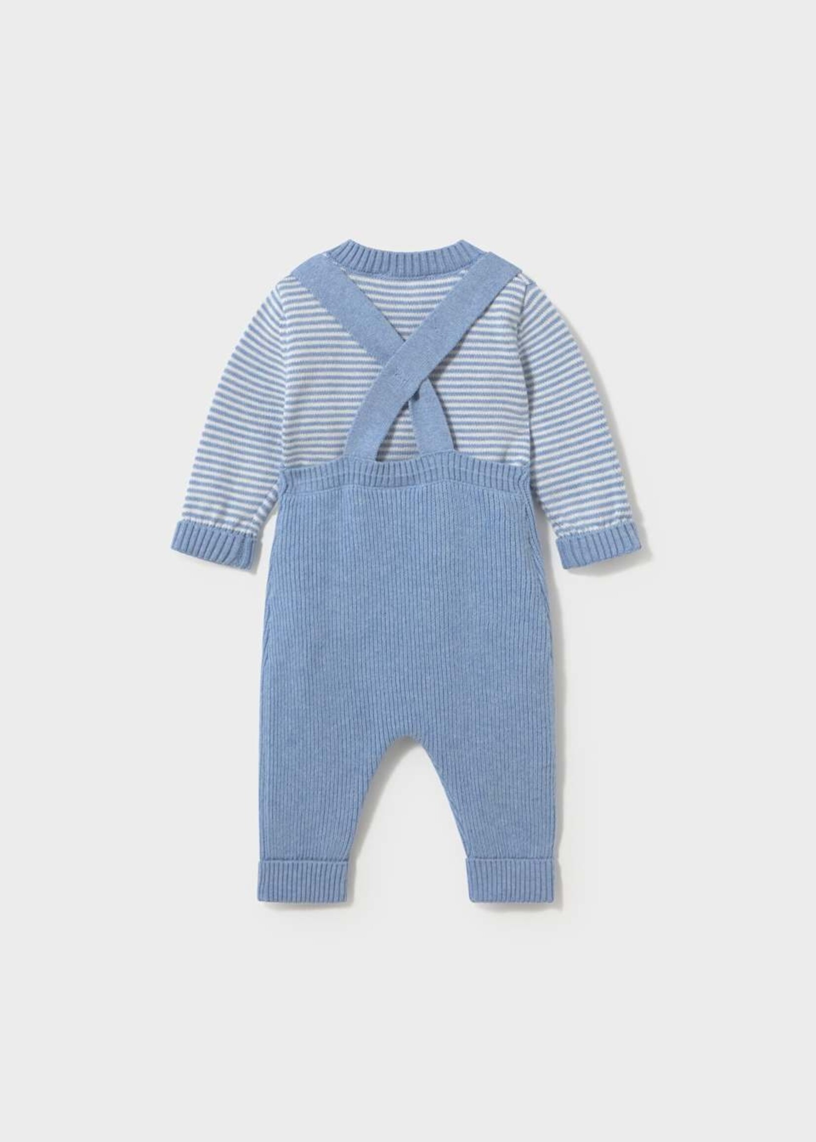 Mayoral Knit Overall Sweater Set